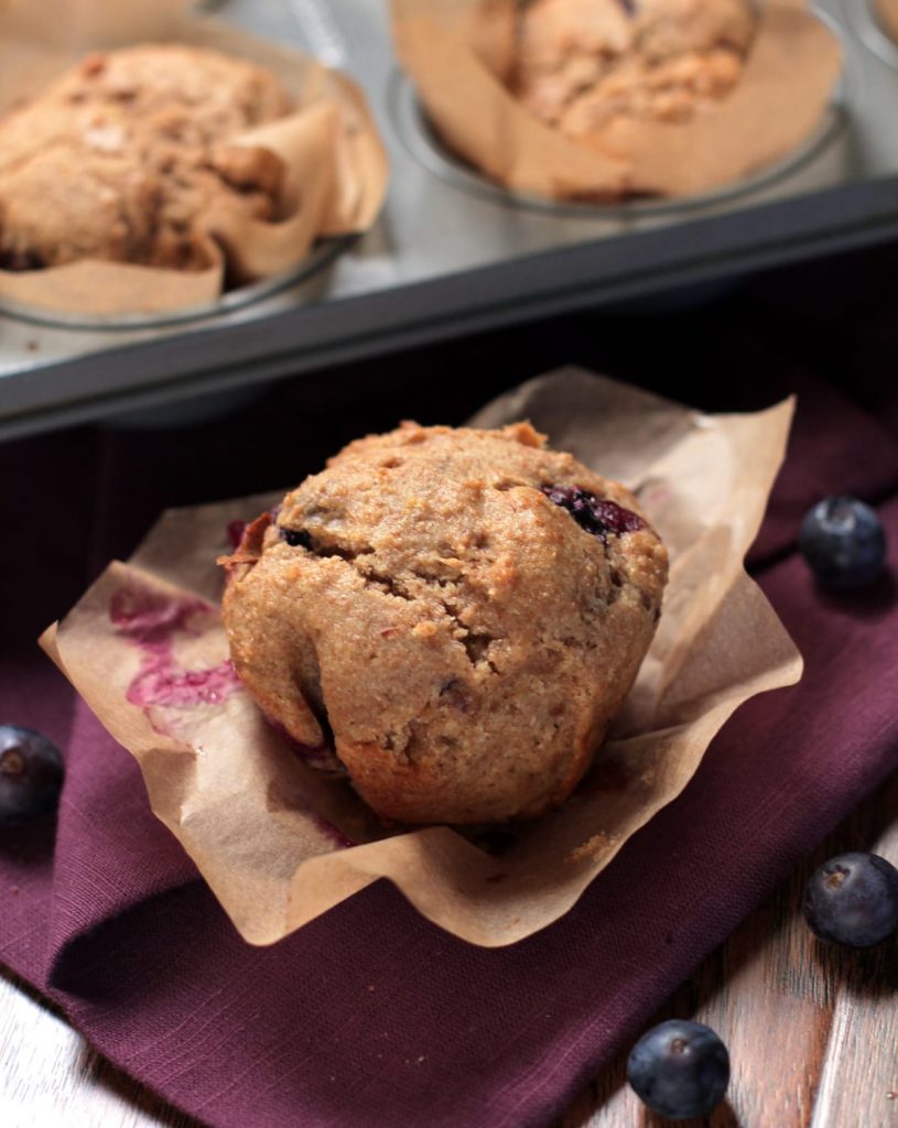 Homemade Whole Wheat Blueberry Muffins
