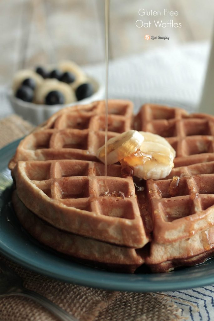 Soaked Gluten Free Oat Waffles. Perfect to freeze for quick, easy breakfasts.