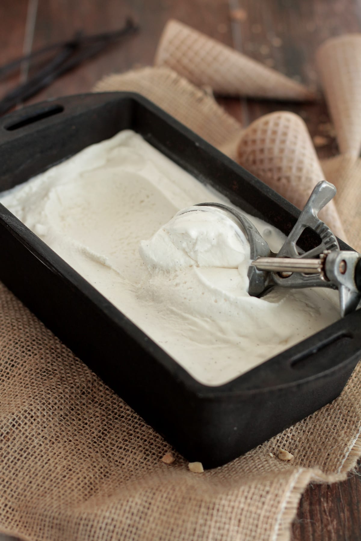 The BEST homemade vanilla bean ice cream