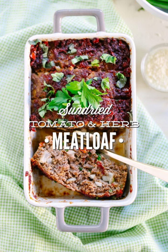 Sundried Tomato and Herb Meatloaf. If you're not a meatloaf fan, this recipe will change your mind! It's the best meatloaf I've ever made.