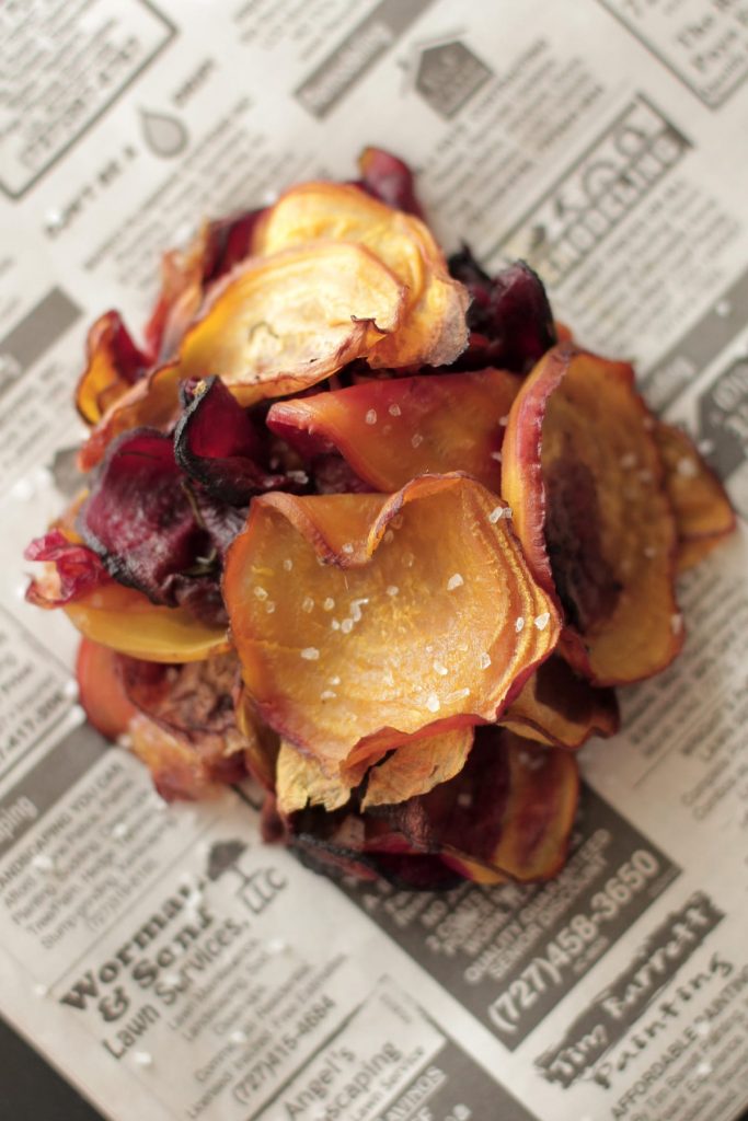 Homemade Beet Chips. So good! Just like healthy potato chips, but good for you! 