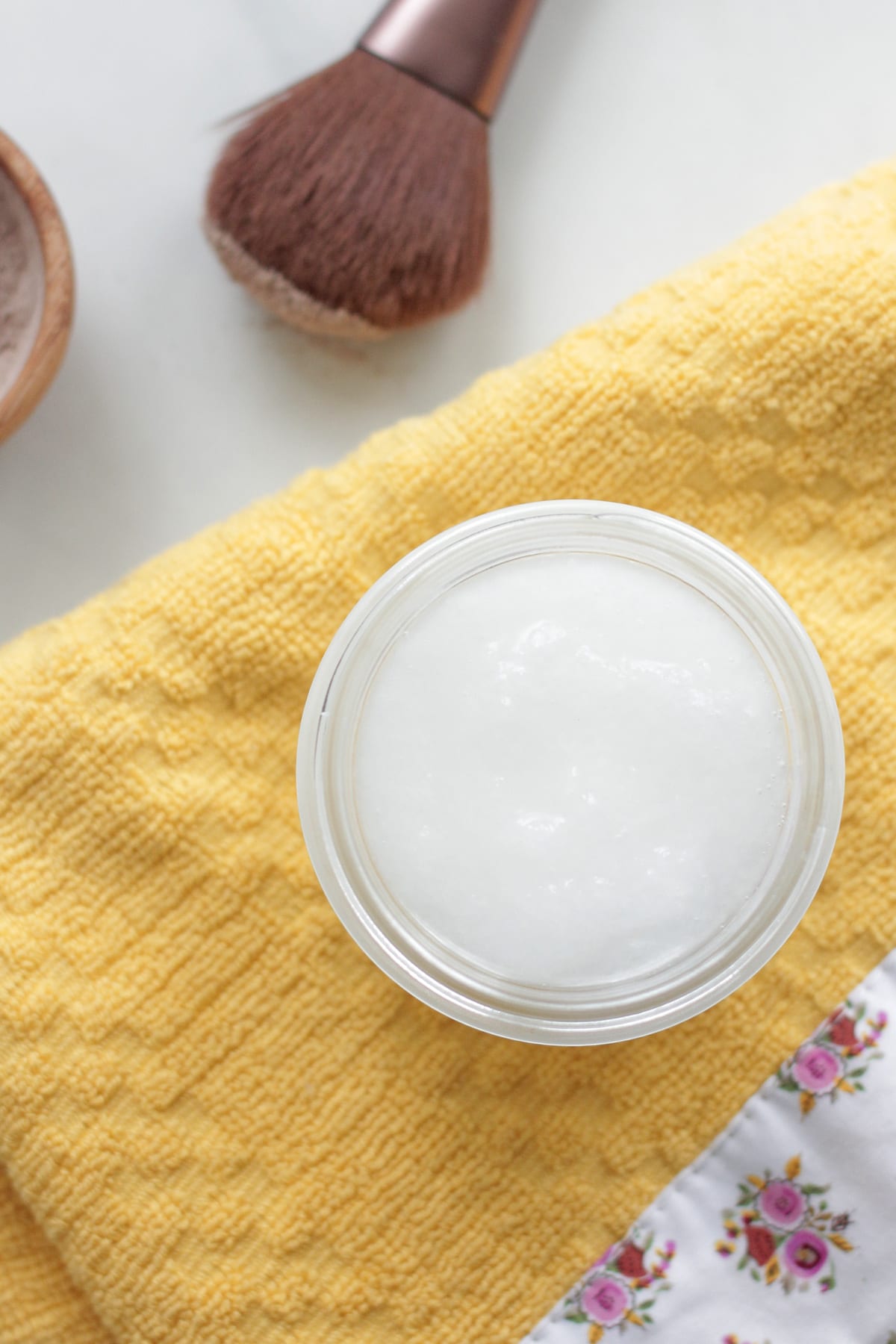 Simple homemade moisturizer. Just three basic ingredients. Nourishes the skin, naturally.