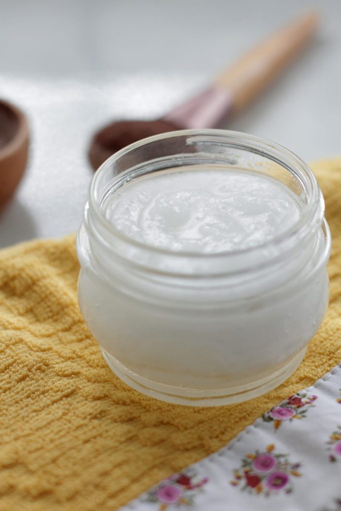 Simple homemade moisturizer. Just three basic ingredients. Nourishes the skin, naturally.