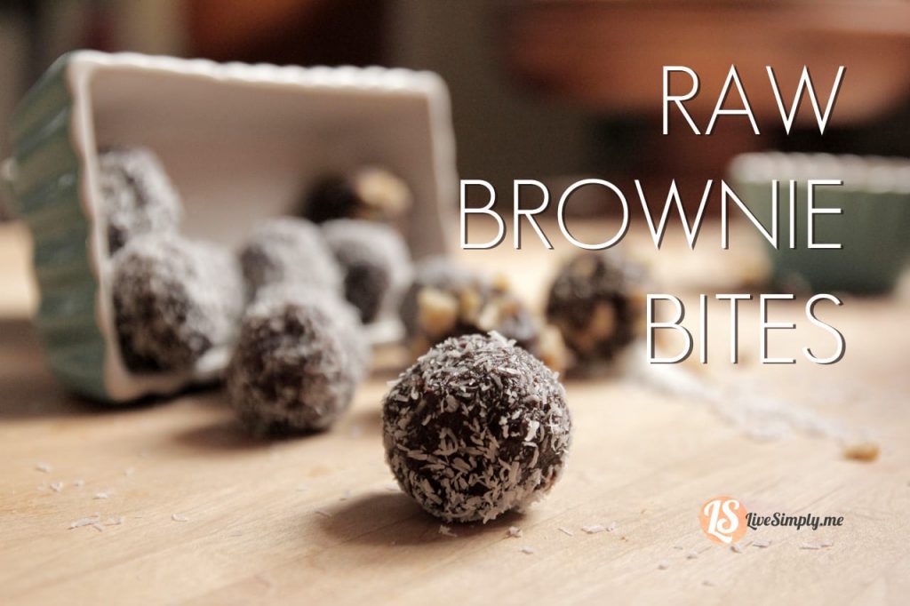 Raw Brownie Bites. Perfect dessert without the guilt! Naturally-sweetened chocolate treats.