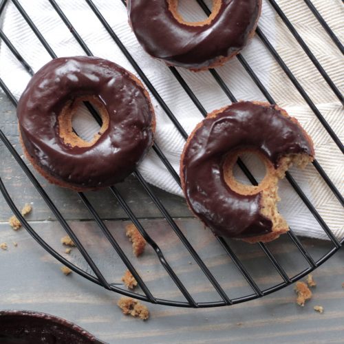 The BEST grain-free pumpkin glazed donuts made with almond flour!