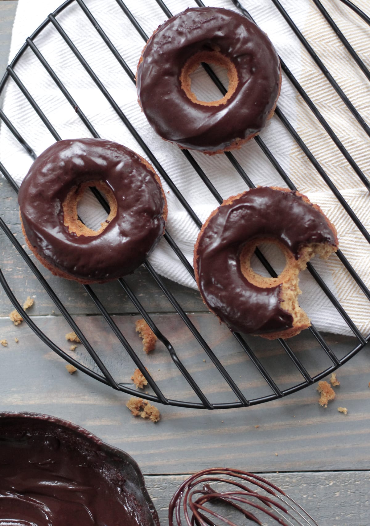 The BEST grain-free pumpkin glazed donuts made with almond flour!