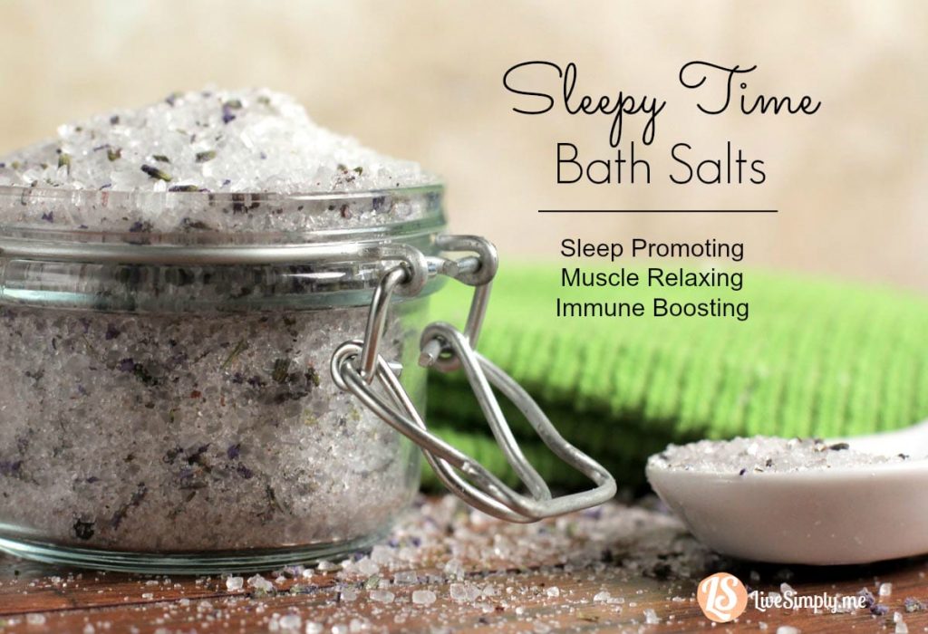 Sleep promoting bath salts