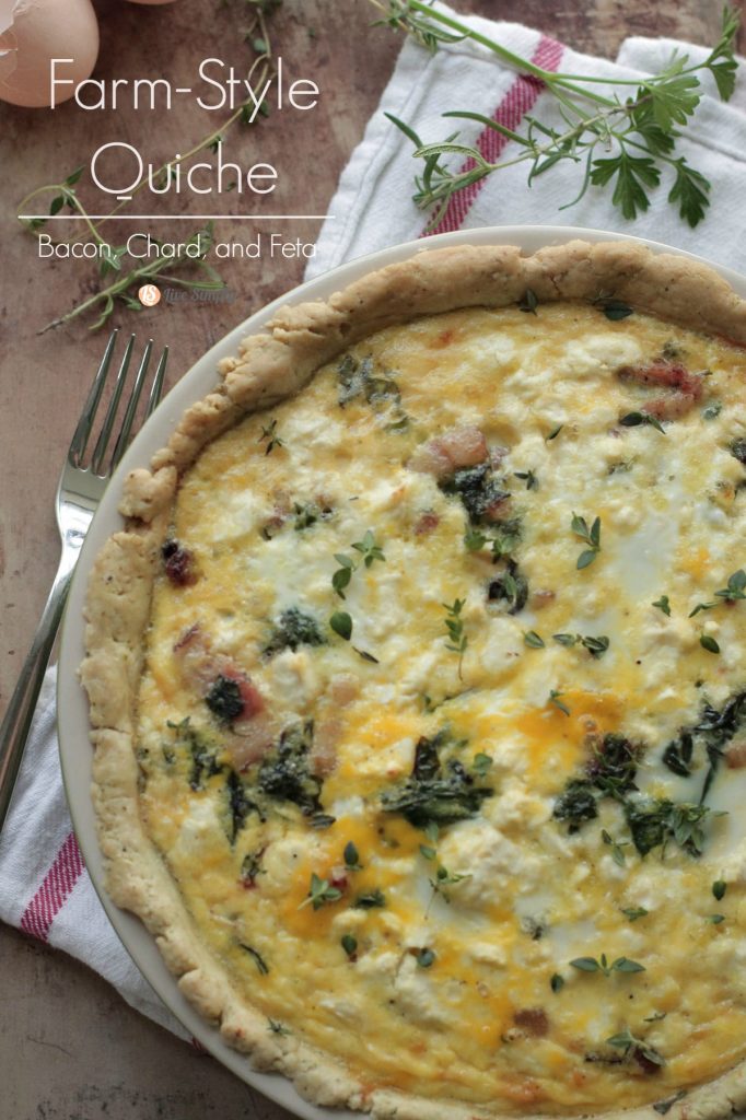 A Tribute: Bacon, Chard, and Feta Herb Quiche - Live Simply