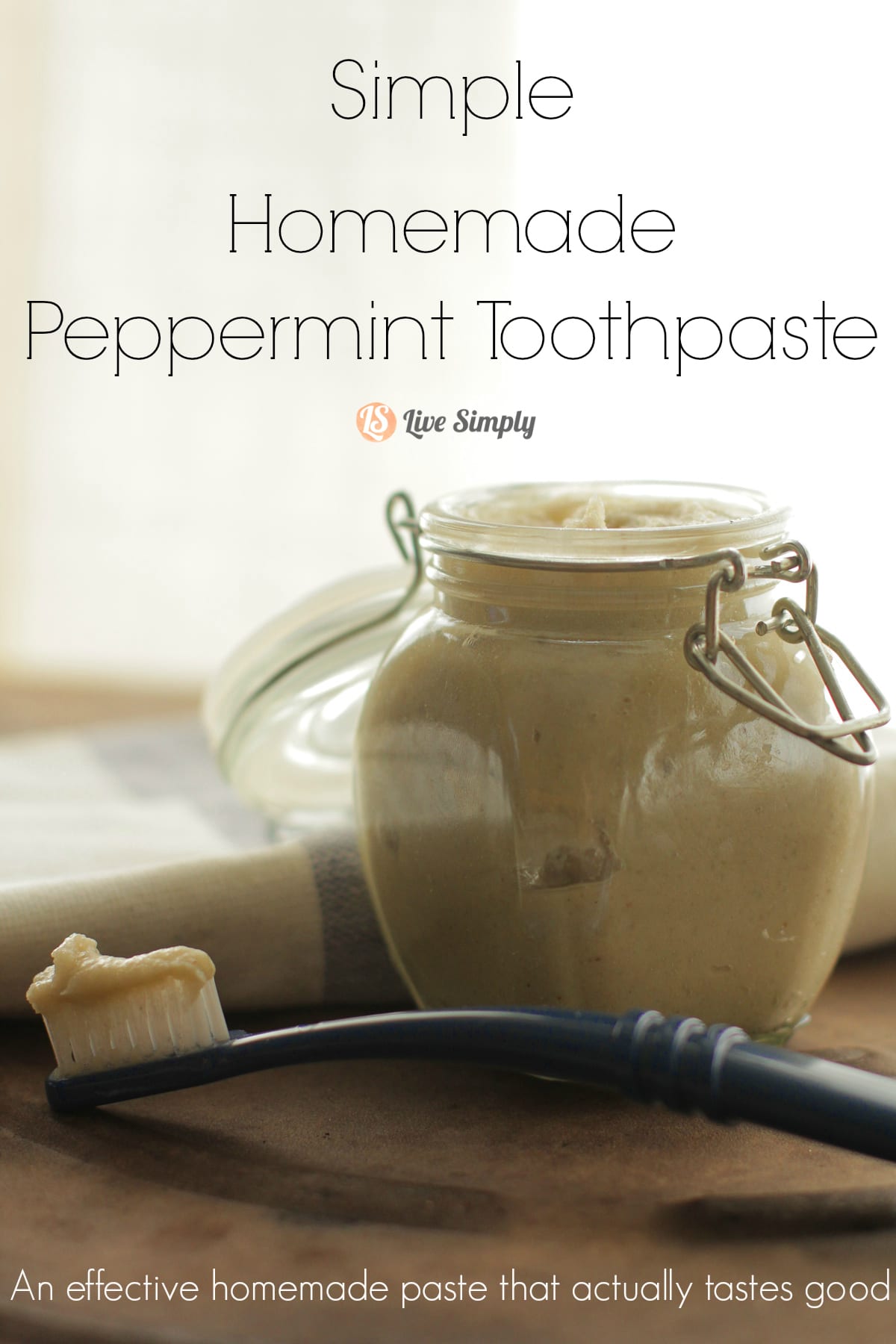Simple Homemade Peppermint Toothpaste
