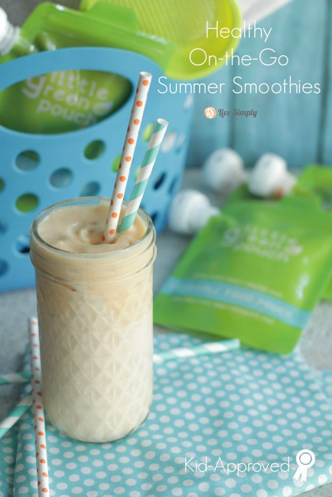 Healthy on-the-go smoothies! Three summer smoothie flavors, so easy. And kid-approved!