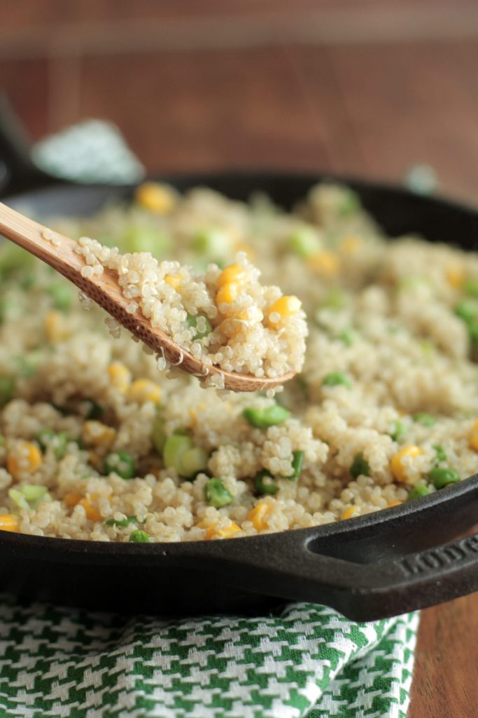 Spring Quinoa with Peas and Corn - Live Simply