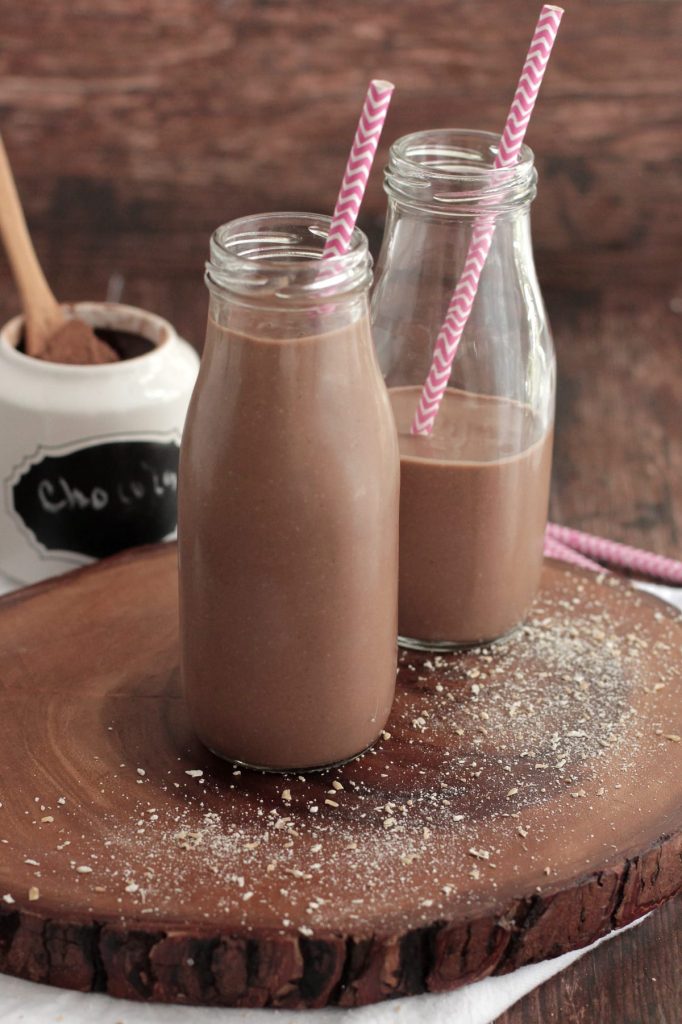 Chocolate Banana Protein Smoothie. SO GOOD!