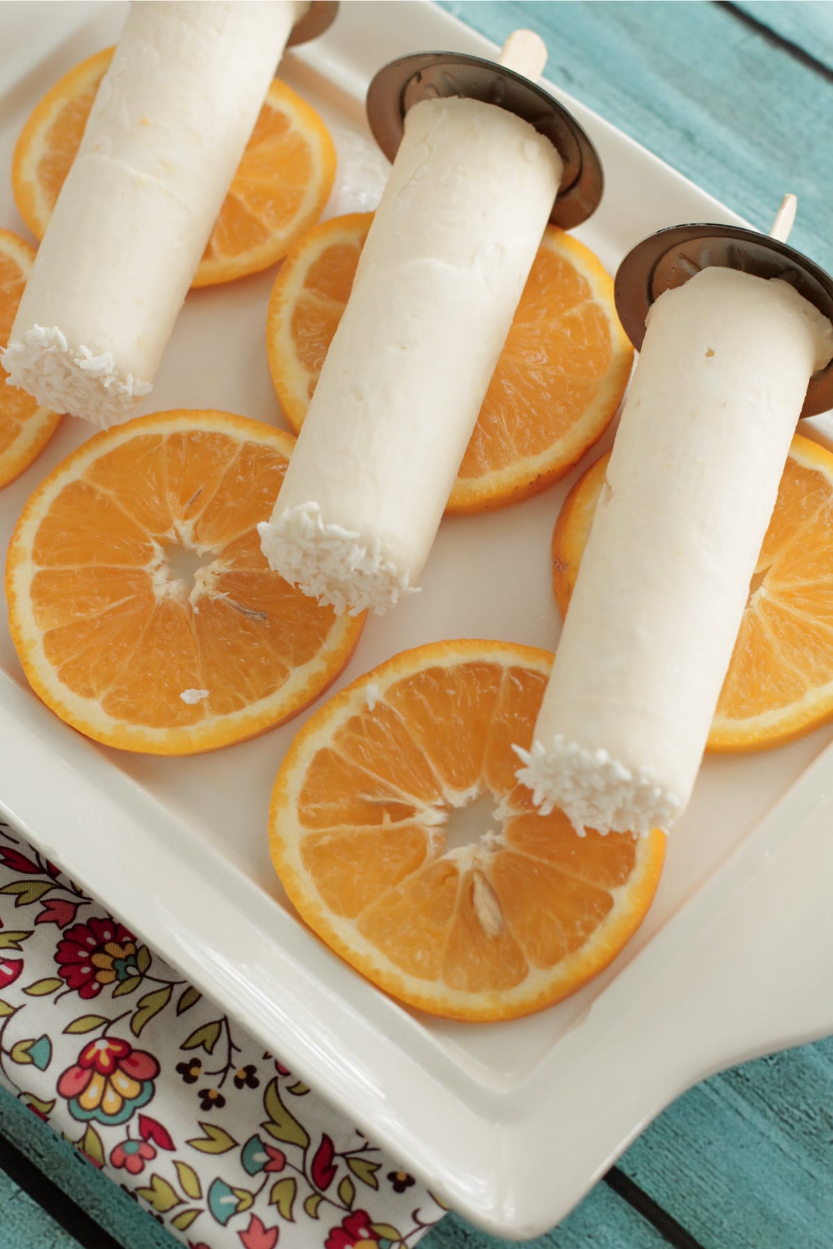 Homemade Orange Creamsicle Popsicles