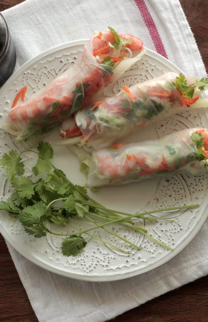 Shrimp Spring Rolls with Ginger-Soy Dipping Sauce - Live Simply