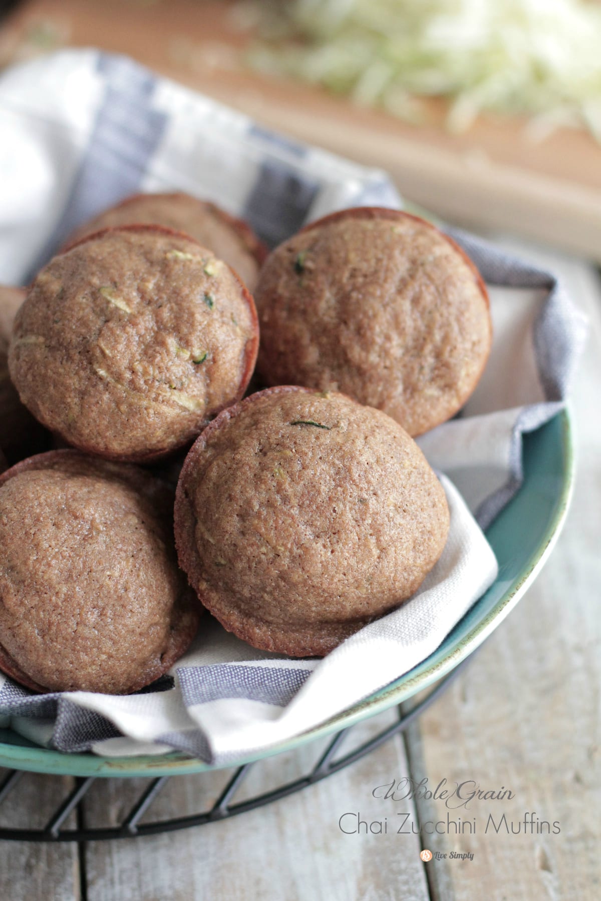The best way to use zucchini!! These whole grain chai zucchini muffins are sooo good!