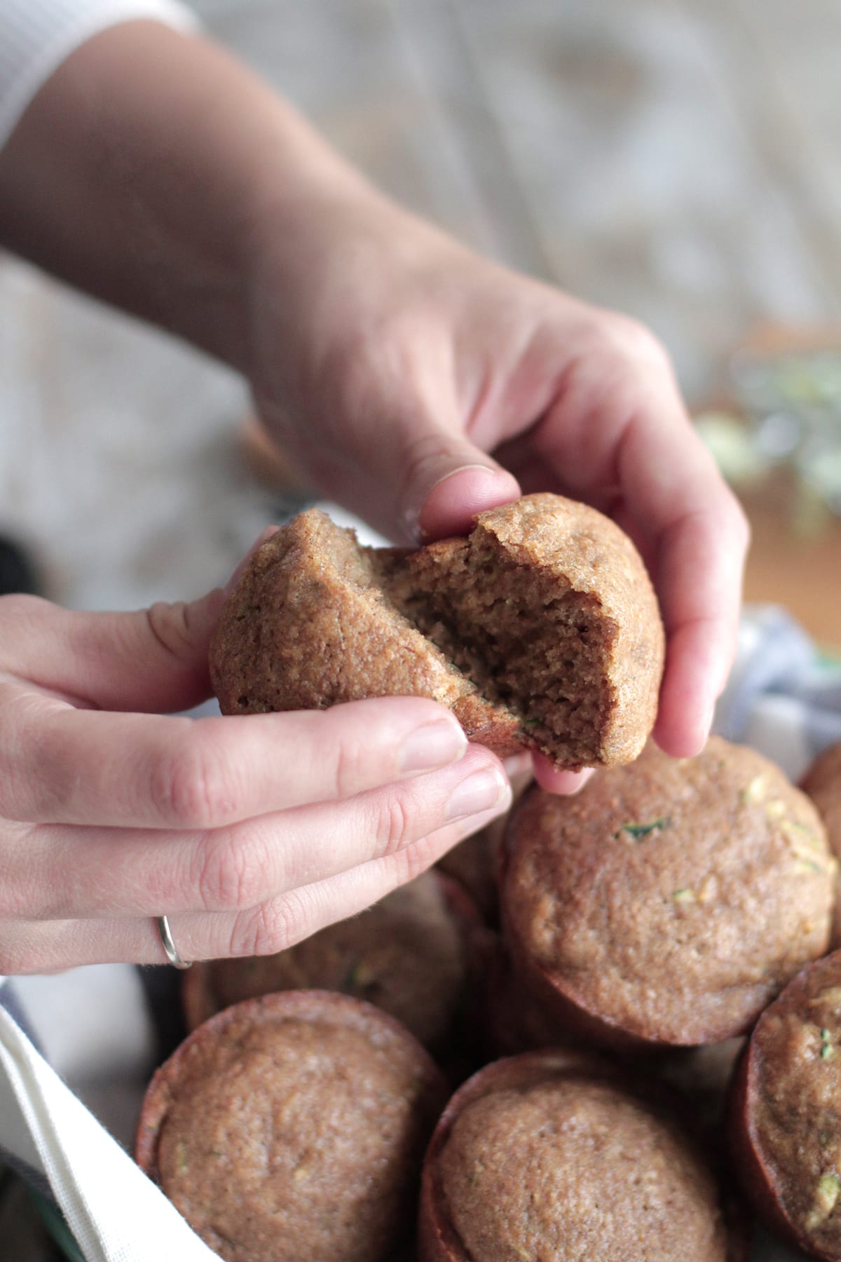 The best way to use zucchini!! These whole grain chai zucchini muffins are sooo good!
