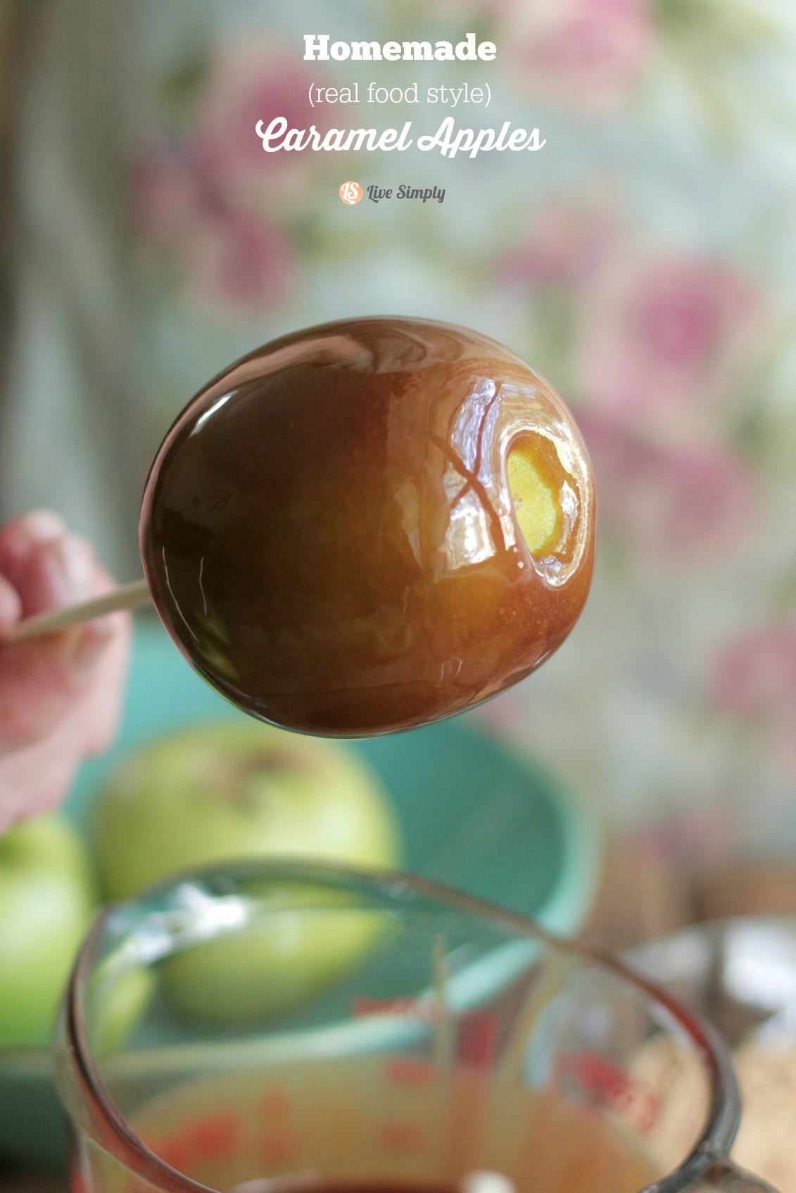 homemade real food caramel apples