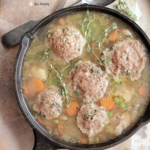 how to use spelt flour and chicken and spelt dumpling soup