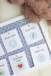 How to create a bedtime routine and printable cards