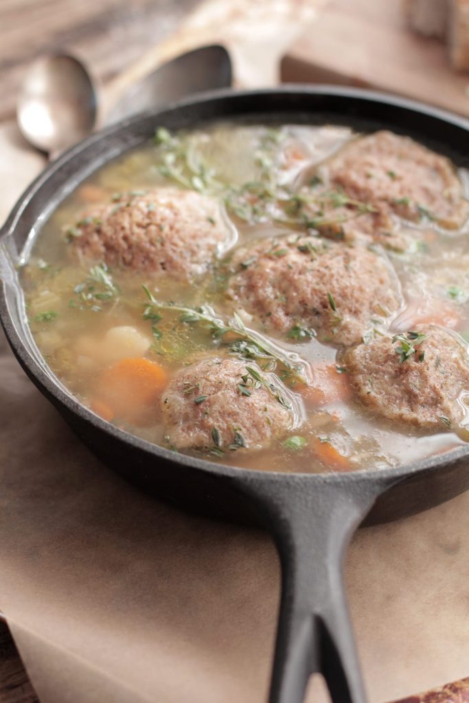 how to use spelt flour and chicken and spelt dumpling soup