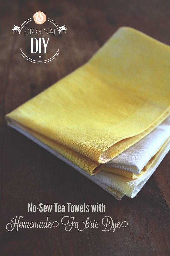 DIY No-Sew Natural Dye Hand Towels and Napkins