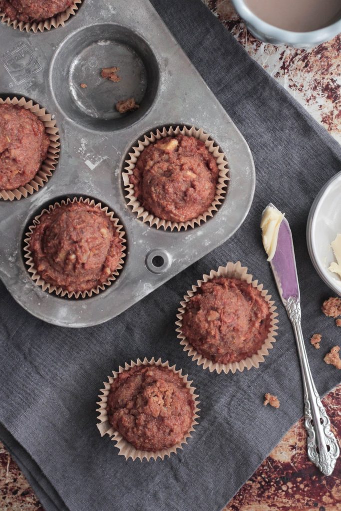 Coconut Flour Apple Carrot Muffins