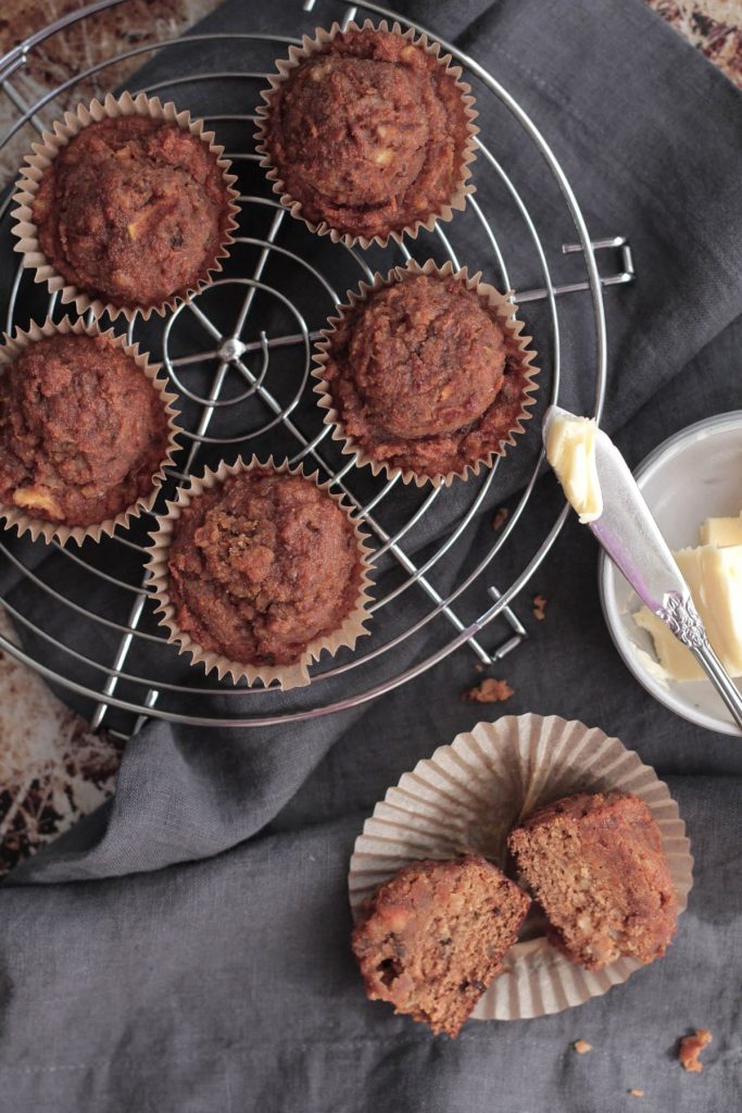 Coconut Flour Apple Carrot Muffins