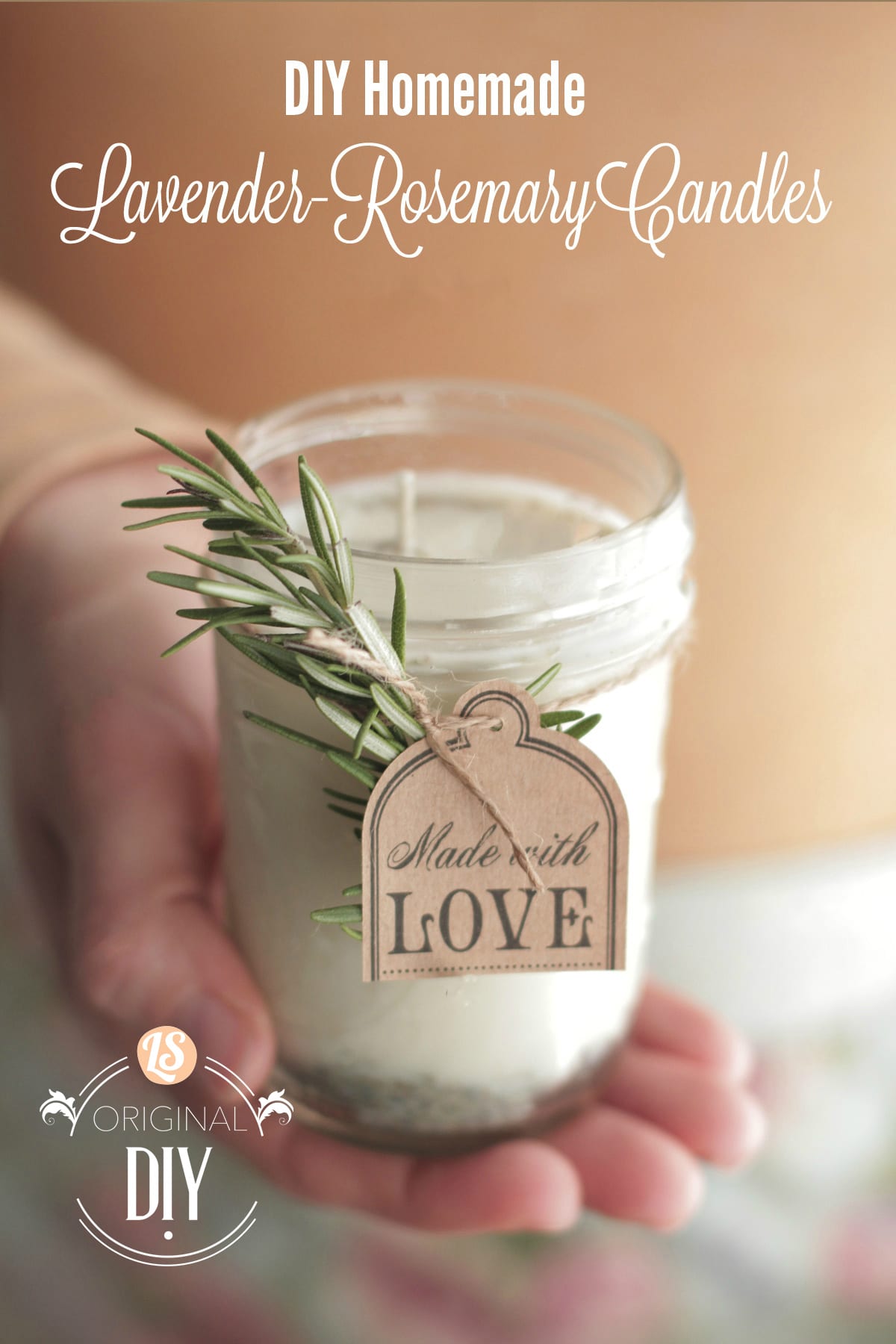 DIY Homemade Candles (with natural lavenderrosemary scent) Live Simply