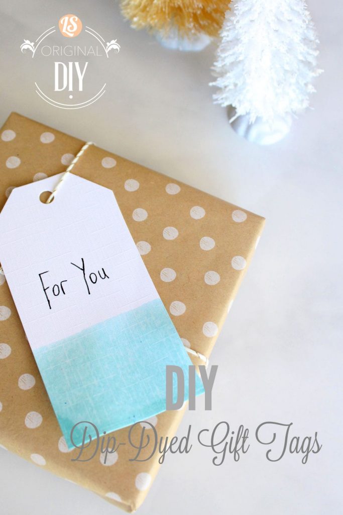 DIY dip dyed gift tags 