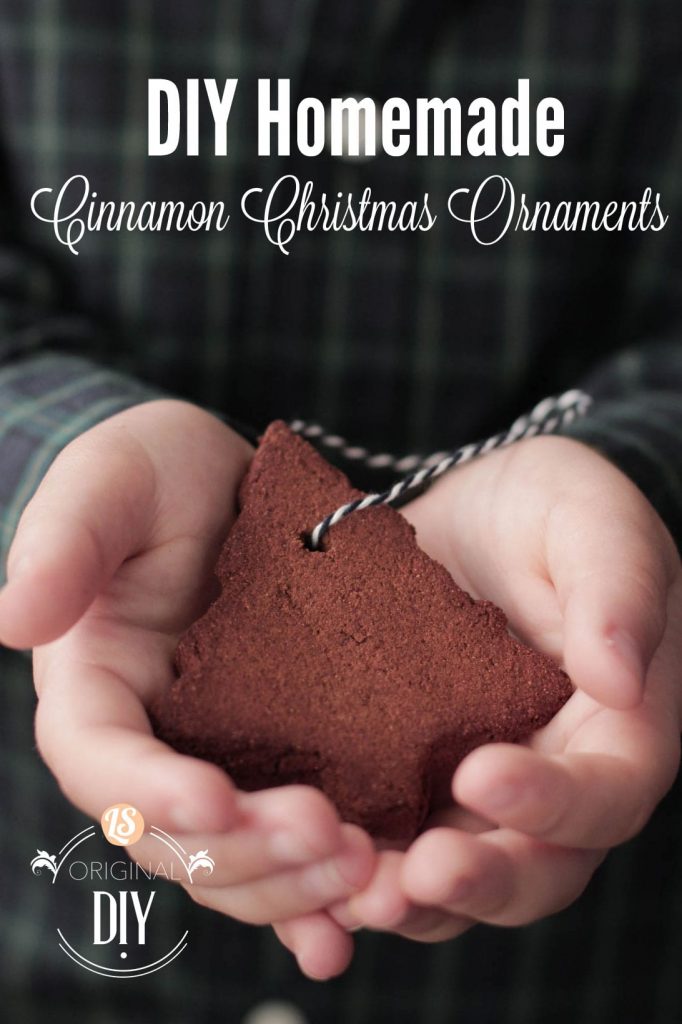 DIY Homemade Cinnamon Ornaments. Homemade ornaments that only require two ingredients! My kids love making these and hanging them on the tree or giving them away for Christmas gifts.