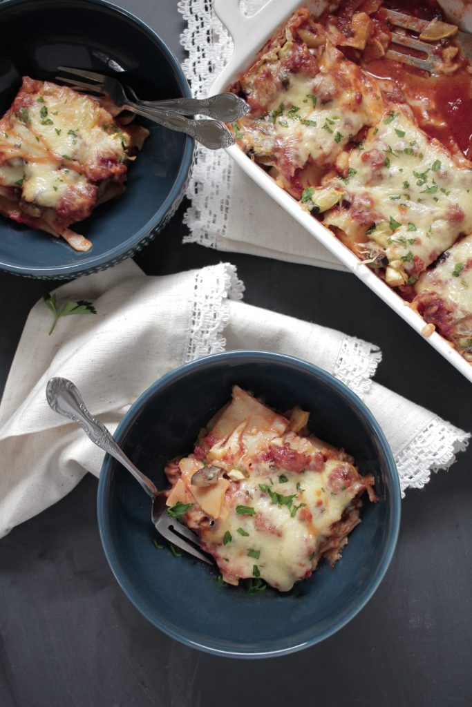 Easy Cheesy Vegetable Sausage Lasagna - Live Simply