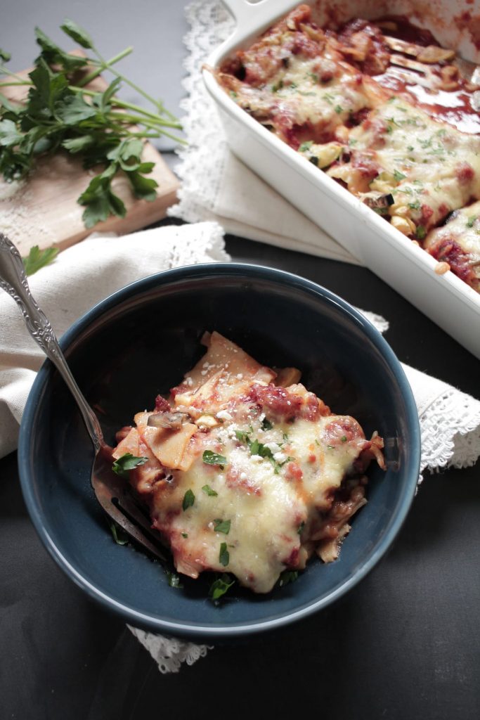 Easy Cheesy Vegetable Sausage Lasagna - Live Simply