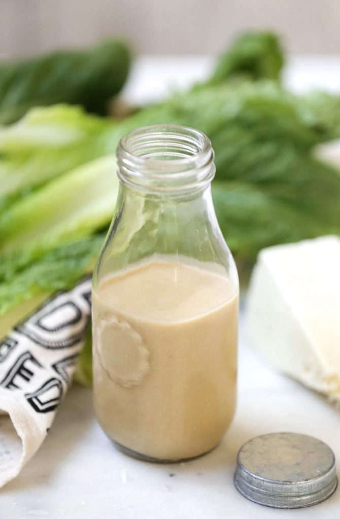 Homemade Probiotic Chicken Caesar Salad! This Caesar Salad Recipe is amazing. This dressing is packed with real healthy ingredients and a natural probiotic ingredient.
