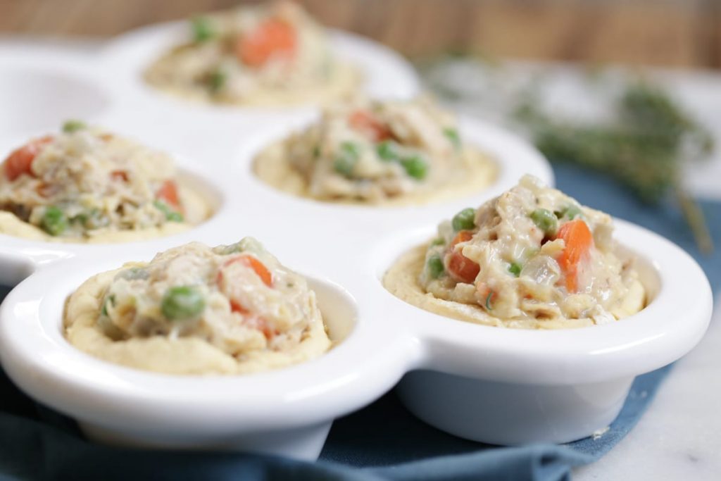 Mini Chicken Pot Pie Biscuits: Freezer-friendly. Kid-friendly. Easy to make. Real food ingredients.