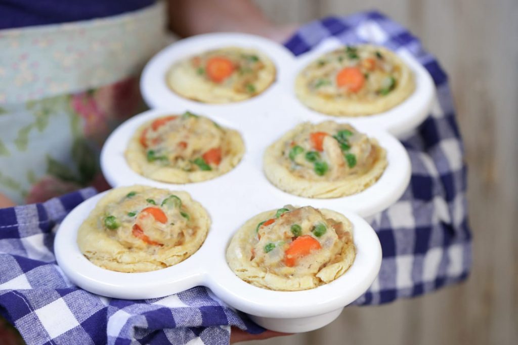 Mini Chicken Pot Pie Biscuits: Freezer-friendly. Kid-friendly. Easy to make. Real food ingredients.