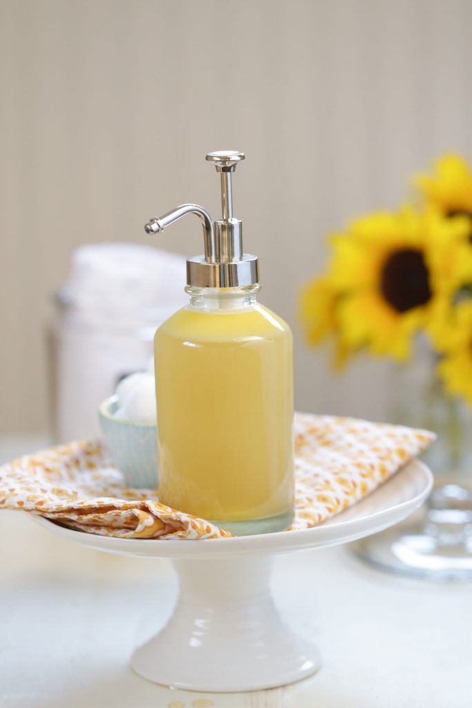 A DIY homemade honey face wash that's natural and effective for cleansing the skin. This easy face wash only requires four ingredients (and two seconds of time)--castile soap, honey, water, and a nourishing oil!