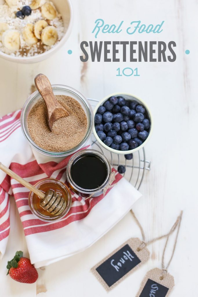 Real Food Sweeteners 101: The ultimate guide to healthy real food sweeteners that won't ruin your health, but taste amazing! 