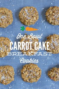 One Bowl Carrot Cake Breakfast Cookies