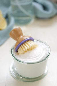 DIY Scrub Cleaner. Like soft scrub, but all natural and only uses three ingredients! Cleans your bathroom and kitchen!