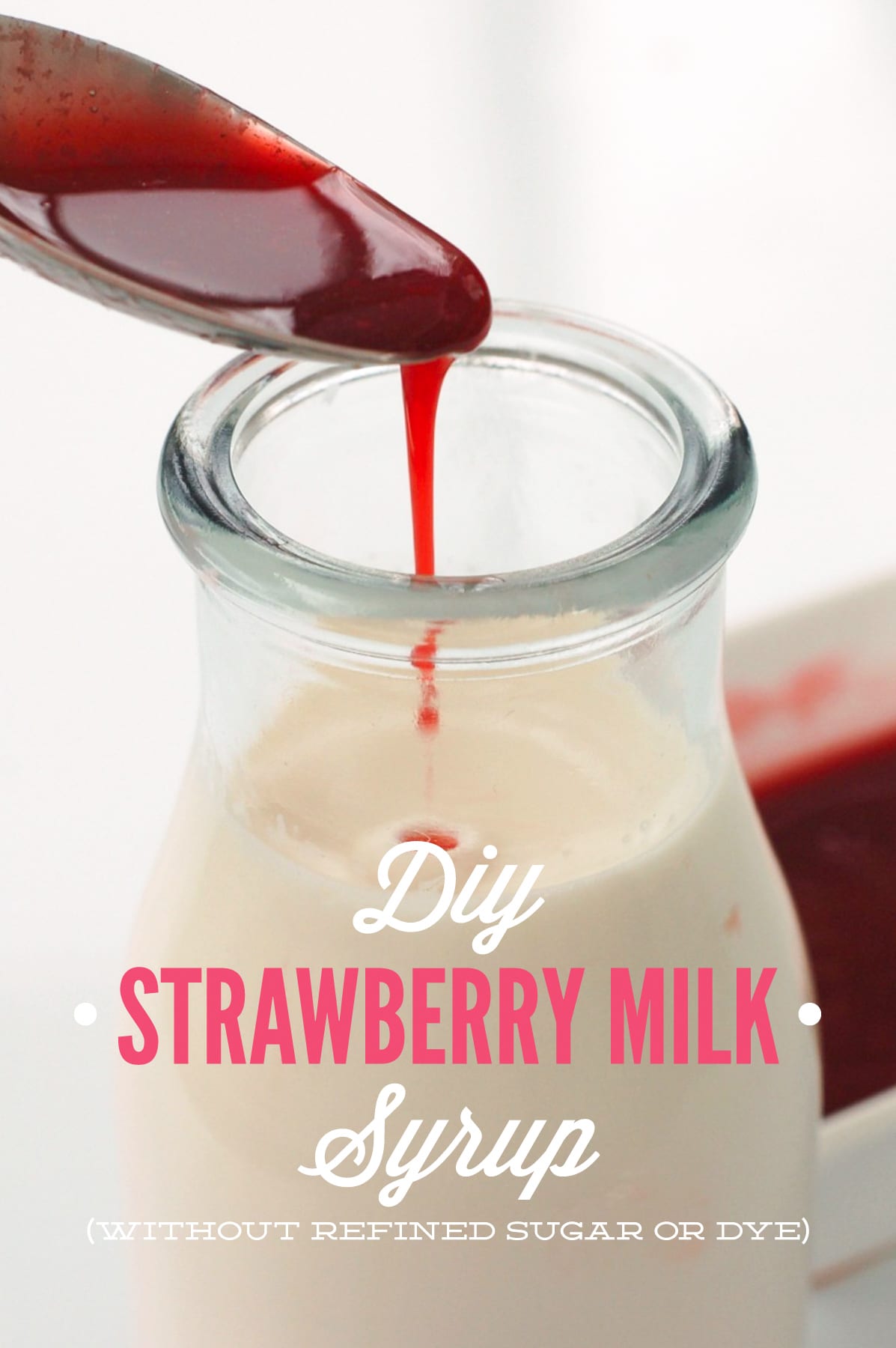 DIY Homemade Strawberry Milk Syrup (Without Refined Sugar or Dye)