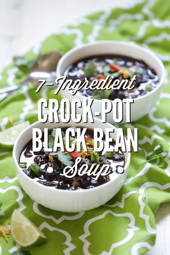 Super easy and so healthy! Just saute and dump in the crock-pot. Hours later delicious homemade black bean soup is ready to be served. I love this recipe. It feeds my family for days and costs just pennies to make.