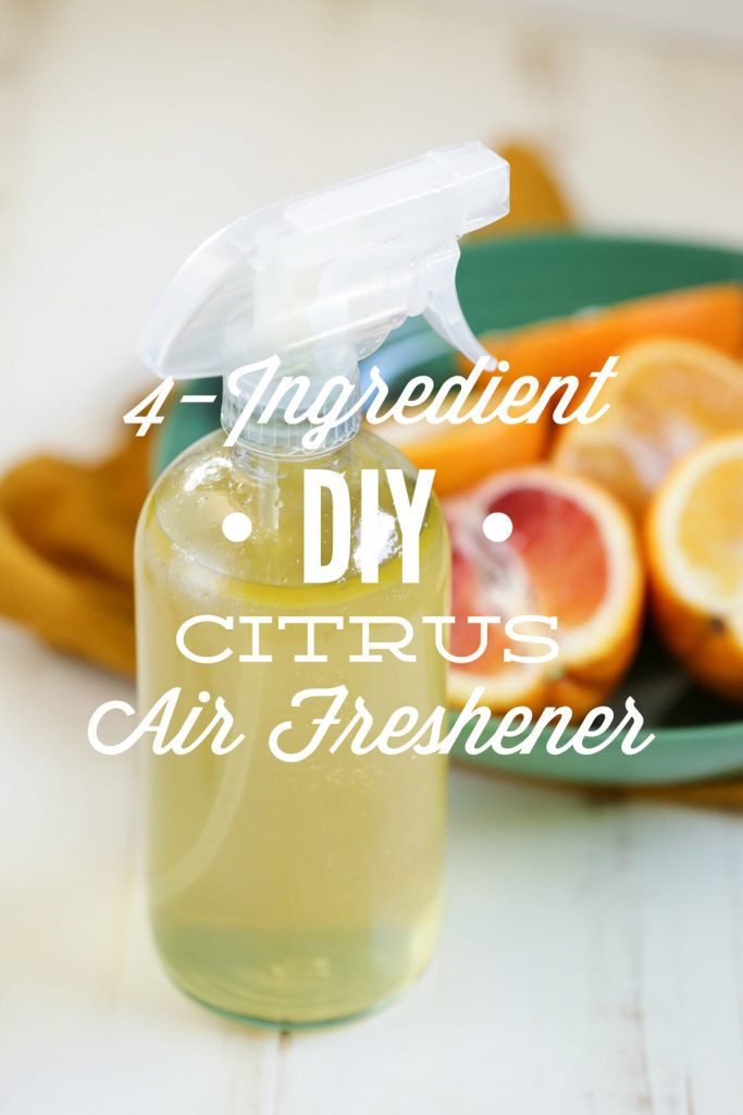 A simple 4-ingredient citrus air freshener anyone can make! This easy DIY Citrus Air Freshener deodorizes, disinfects, and leaves your home smelling AMAZING!