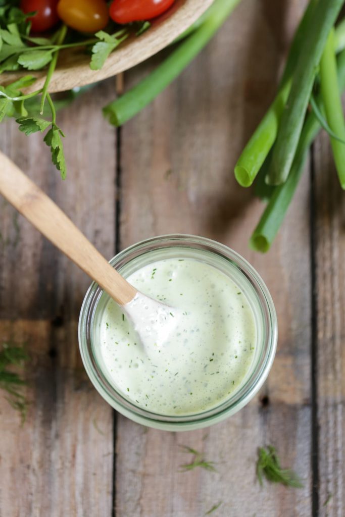 Three healthy homemade salad dressings you can make at home with fresh herbs! Three salad dressing recipes that require 5 minutes or less to make, from start to finish!