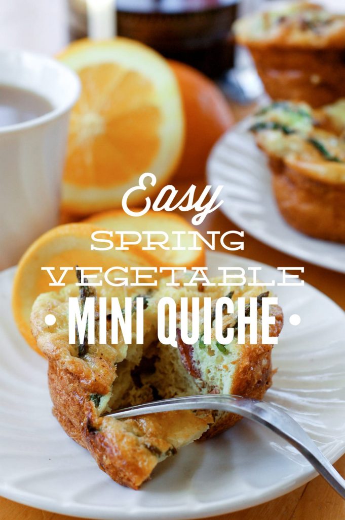 Make-ahead and freezer-friendly mini quiche filled with spring vegetables and bacon! These are so good and packed with nutrient-rich ingredients. Budget-friendly, too!