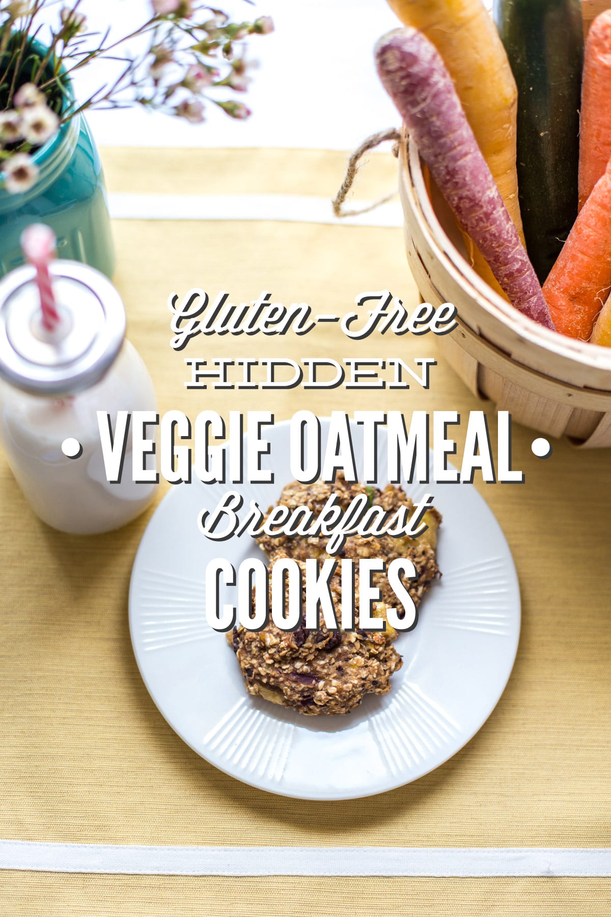 Gluten-Free Hidden Veggie Oatmeal Breakfast Cookies