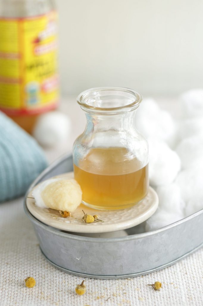 DIY Calming Chamomile Facial Astringent - A calming and soothing facial astringent that only requires 2-3 ingredients! This stuff works great on acne-prone skin or mature skin looking for a vibrant glow!