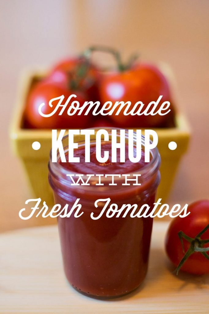 Fresh homemade ketchup without the nasty ingredients or processed sugar! Just place the ingredients in the pan, cook, and blend!