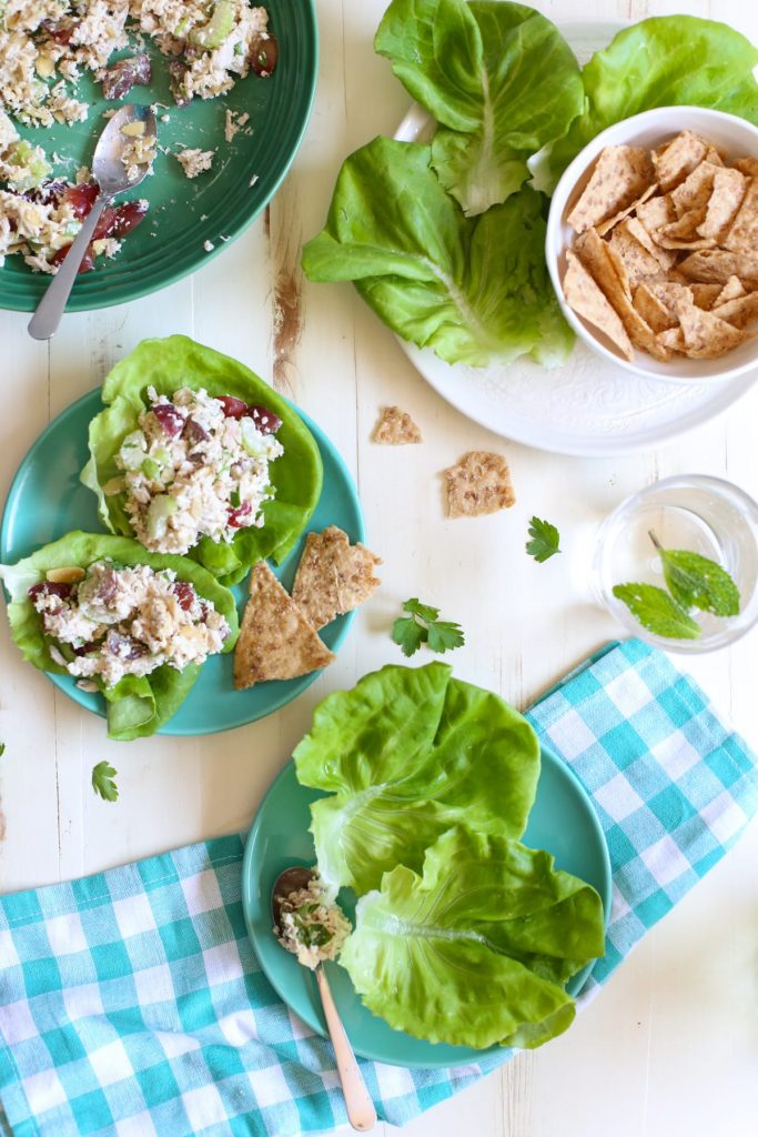 Super easy deli-style chicken salad! This recipe only requires 5 minutes of hands-on time. 100% healthy real food ingredients.