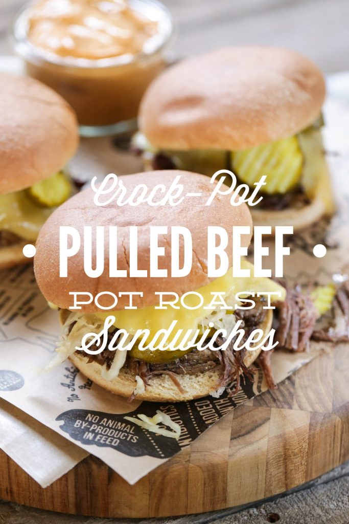 Pulled Beef Sandwiches! These are so easy to make (the crock-pot does all the work) and my family loves them. No nasty ingredients, just simple real food.