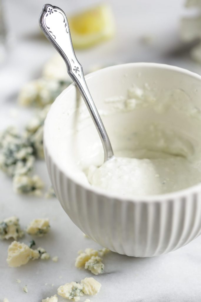 This stuff is soooo good!!! Homemade Blue Cheese Dressing: Only Four Ingredients!
